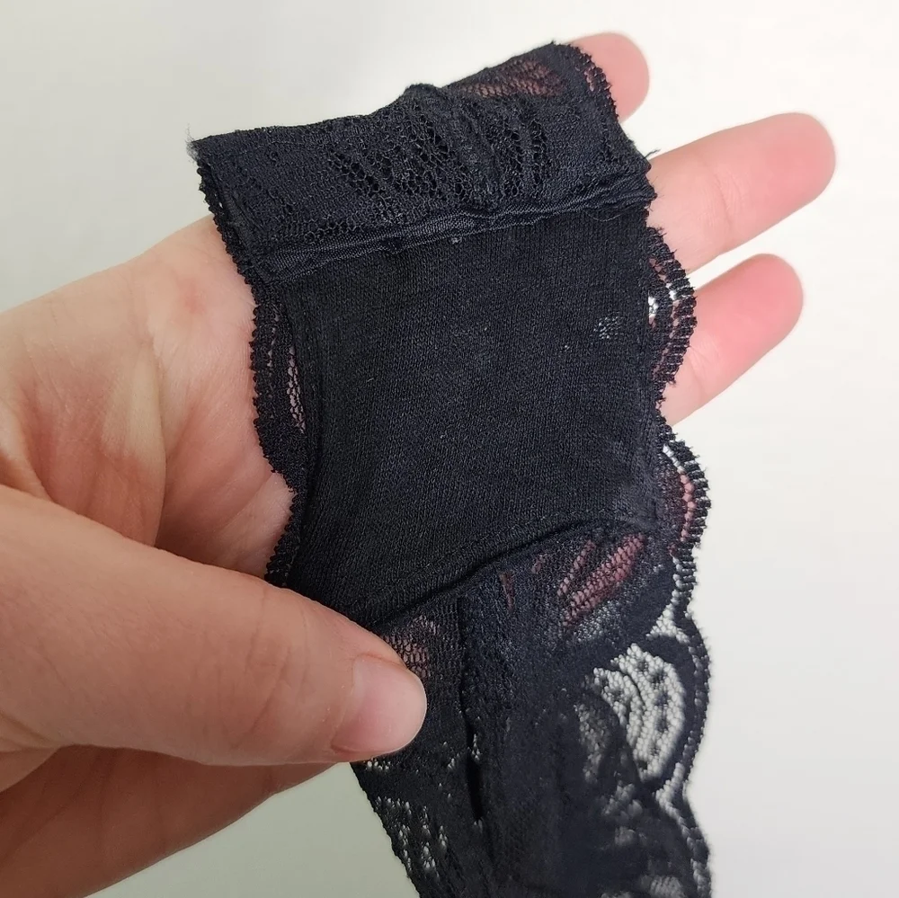 Vintage Victoria's Secret Gold Label Black Lace Bustier Bodysuit 34B
